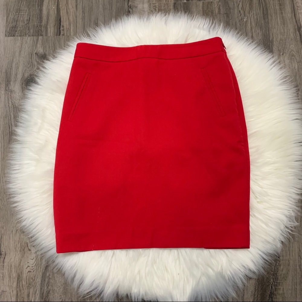 Ann Taylor LOFT Red  Skirt 0P Career Wear